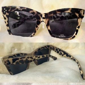 Leopard Print Chunky Large Butterfly Frame Sunglasses (NEW)